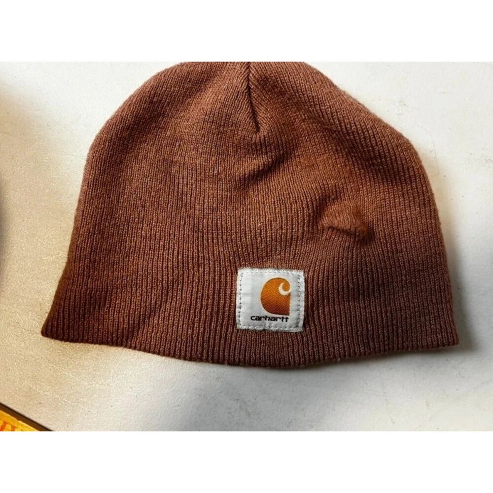 Rust rose Carhartt beanie hat, cap